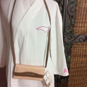 B.O.C. Crossbody Clutch NWT Blush/Saddle Color